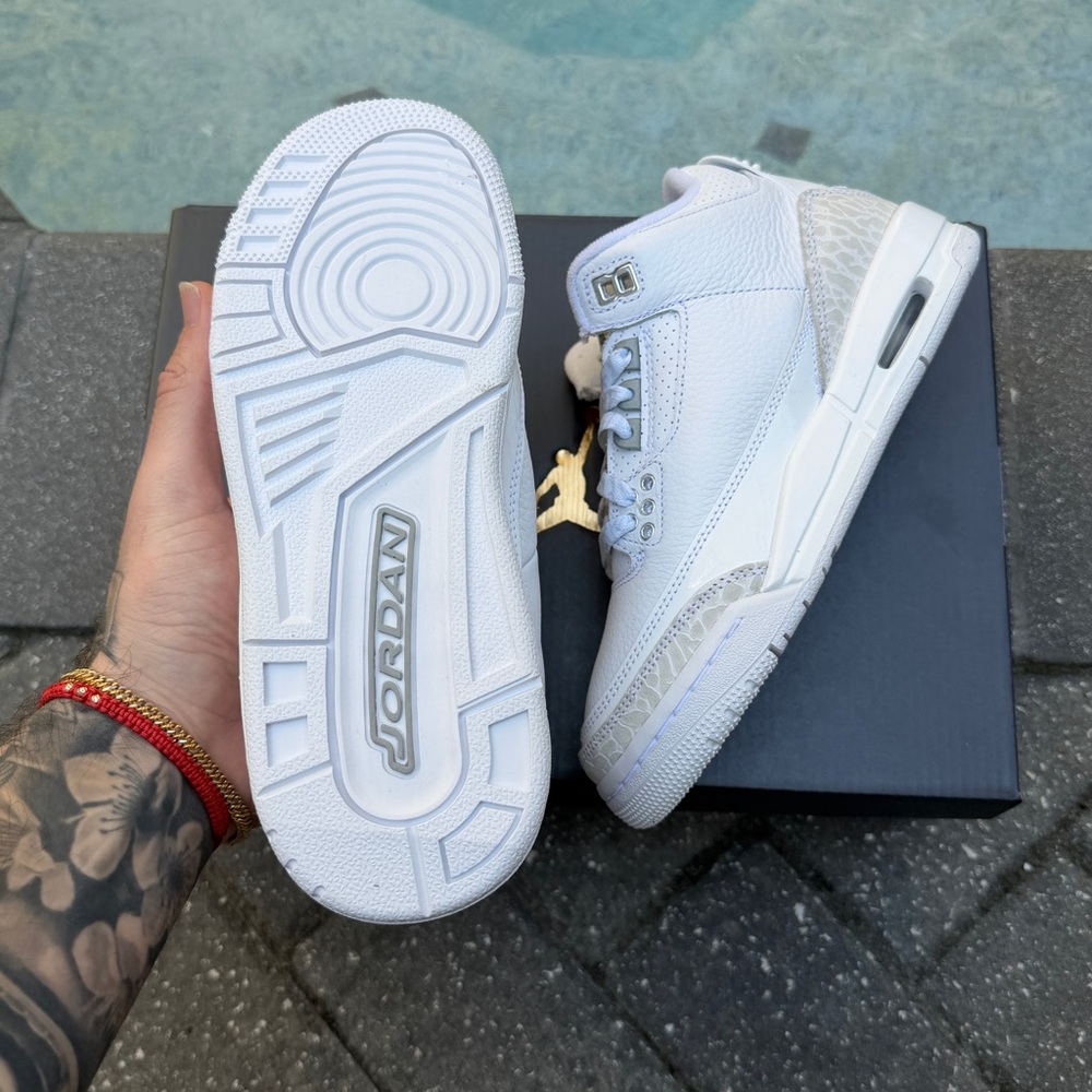 NIKE AIR JORDAN 3 WHITE 4Y / 5.5W - Picture 4 of 4